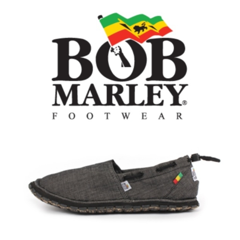 One Love Bob Marley Brown Beige Canvas Cotton Casual Slip On Shoes Sz 10.5